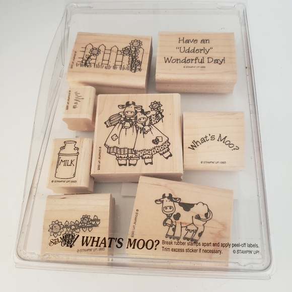 NEW Stampin' Up! Vintage NEW What's Moo Set